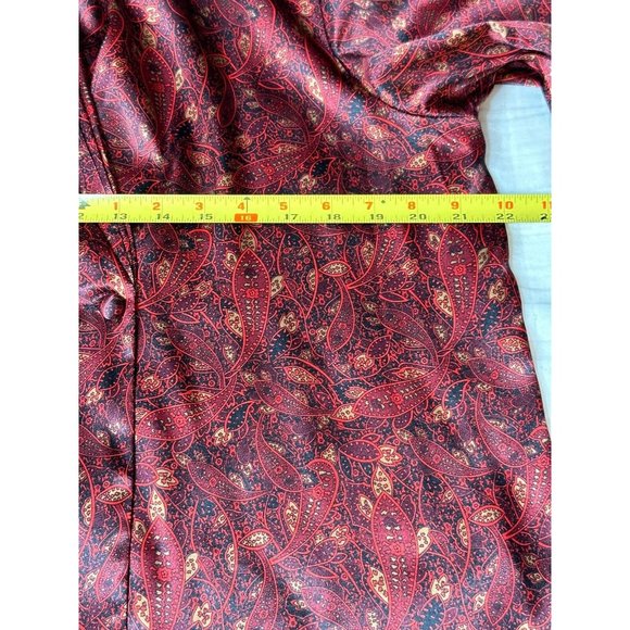 Notations Blouse Women's Red Paisley Spring/Summer Vibrant Classic - Picture 11 of 11